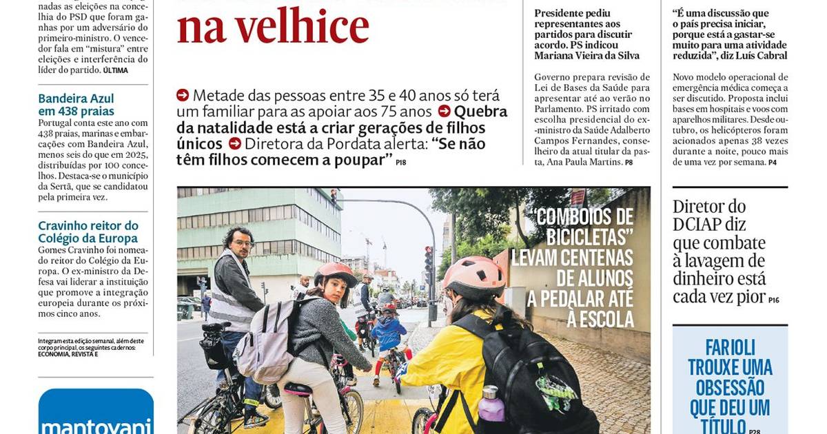 A primeira página do Expresso