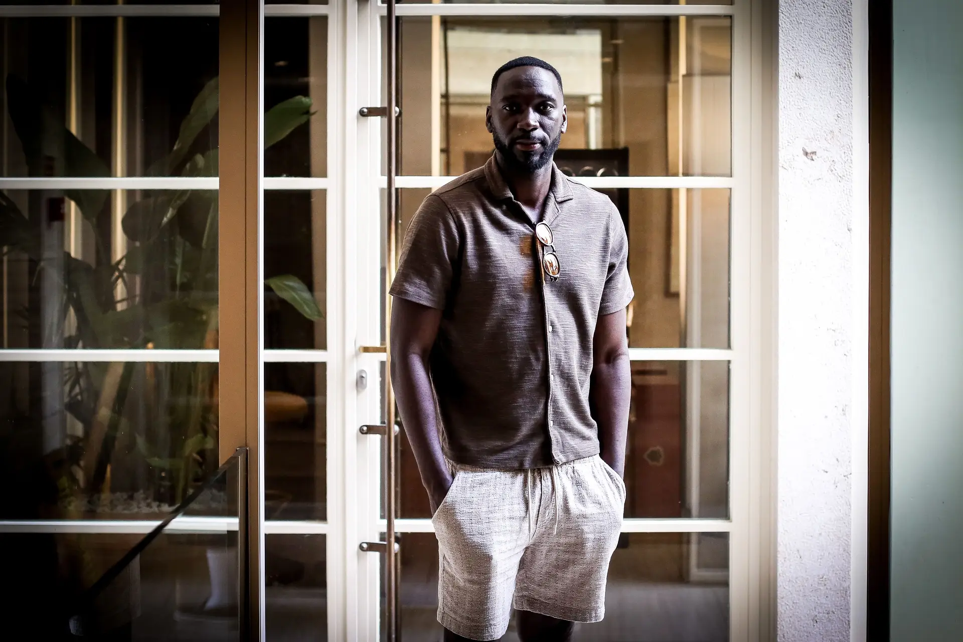 Moses Swaibu, ex-jogador de futebol, em entrevista em Lisboa