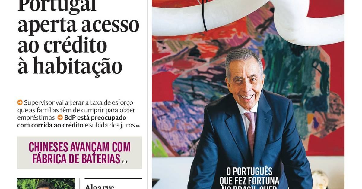 A 1ª página do Expresso Economia