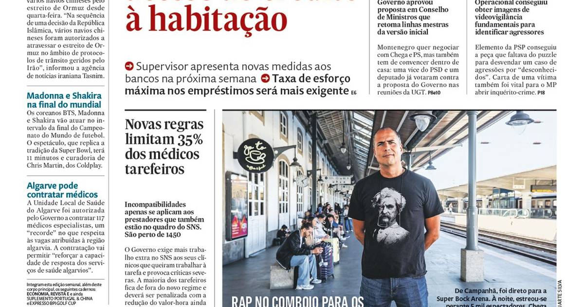 A primeira página do Expresso
