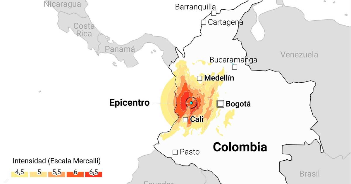 Sismo com epicentro na Colômbia provoca pelo menos 20 mortos