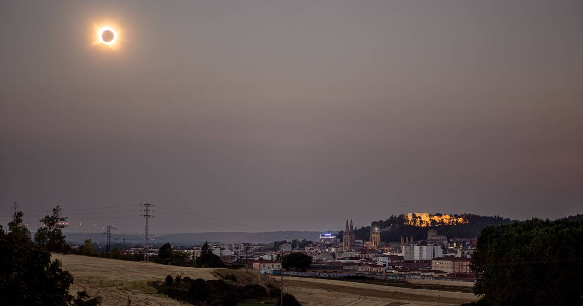 As imagens do eclipse total em Espanha