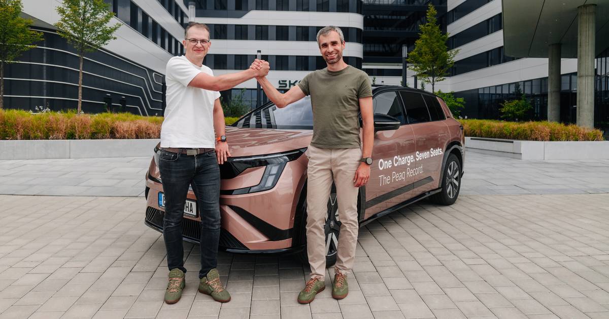 This is an 'electric story' with 936 km, traveled with a single charge in the new seven-seat Škoda SUV
