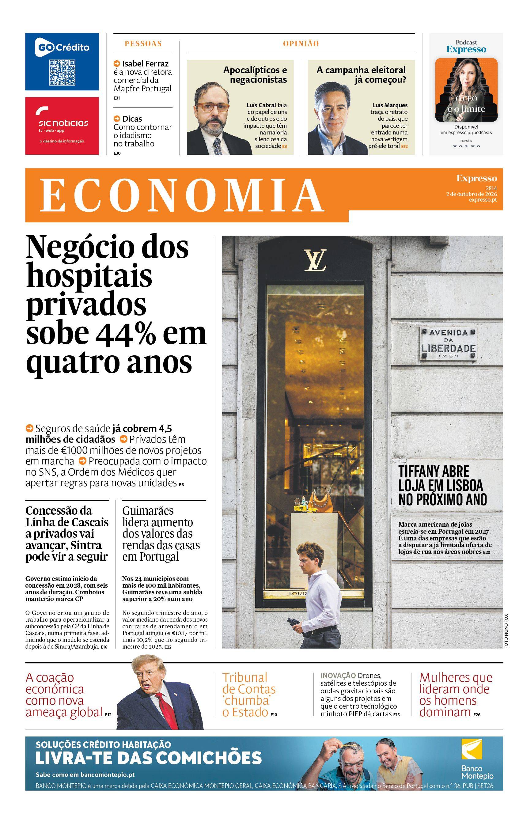 Economia (Expresso), last edition of Friday, 2 October 2026