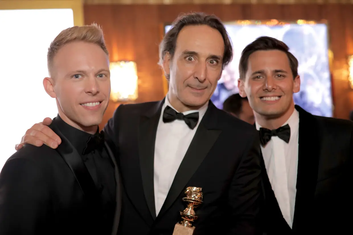 Justin Paul, Alexandre Desplat e Benj Pasek attend