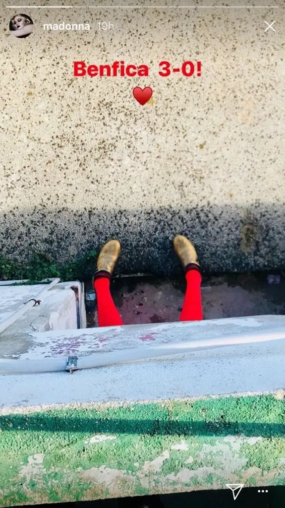 Madonna no jogo do Benfica