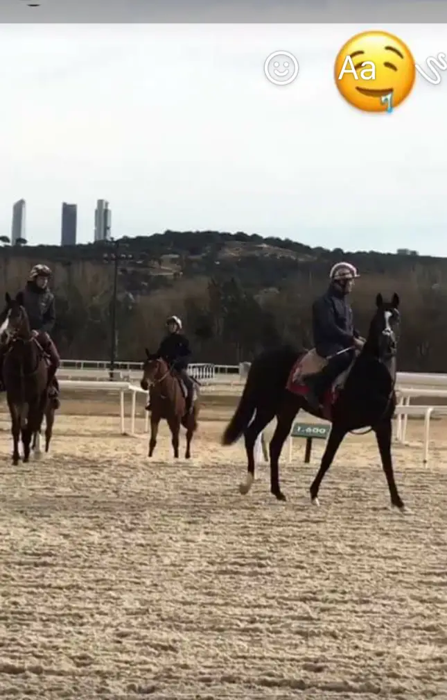 Georgina mostra Cristiano Ronaldo a andar a cavalo