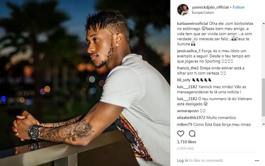 Yannick Djaló novamente apaixonado