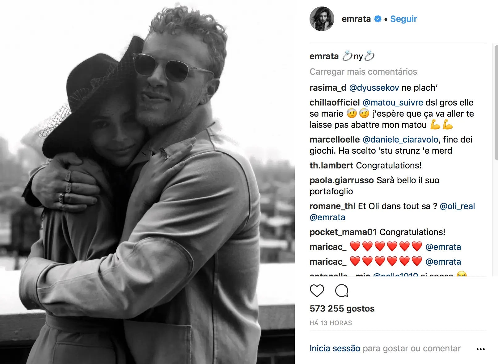 Emily Ratajkowski casa-se dois meses depois de se separar do ex-namorado