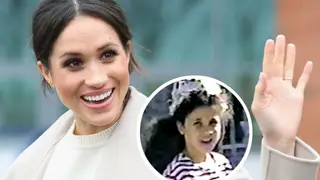 Meghan Markle vestida de rainha com oito anos.