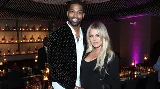 Tristan Thompson fotografado a sair do hospital, após o nascimento da filha