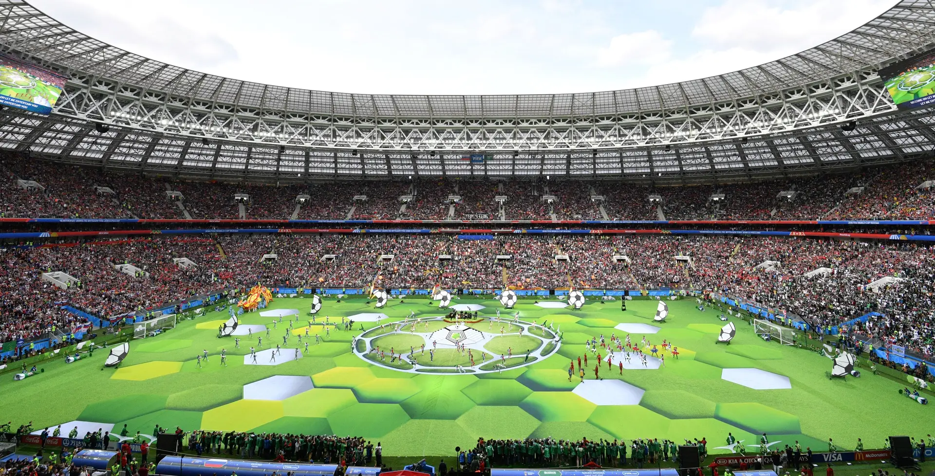 As melhores imagens da cerimónia de abertura do Mundial 2018