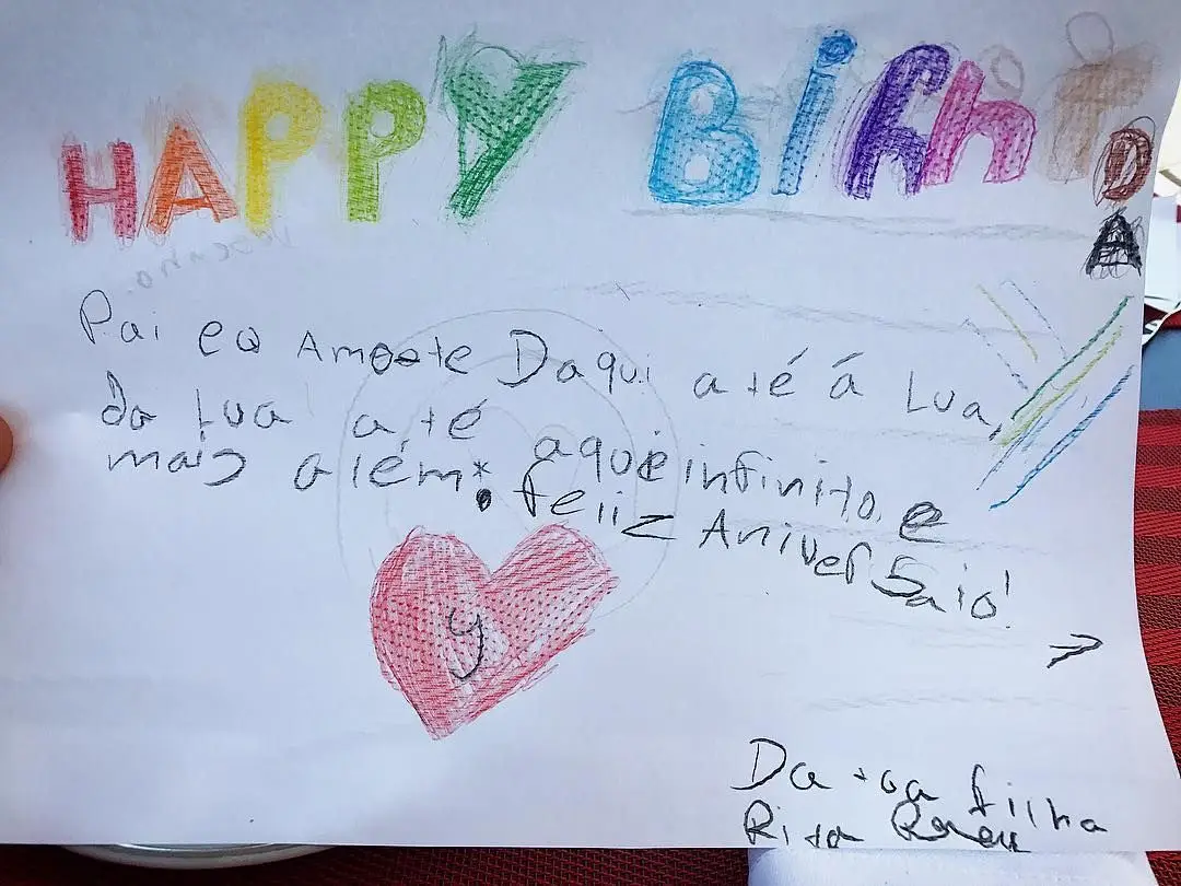 João Paulo Rodrigues recebe presente especial da filha