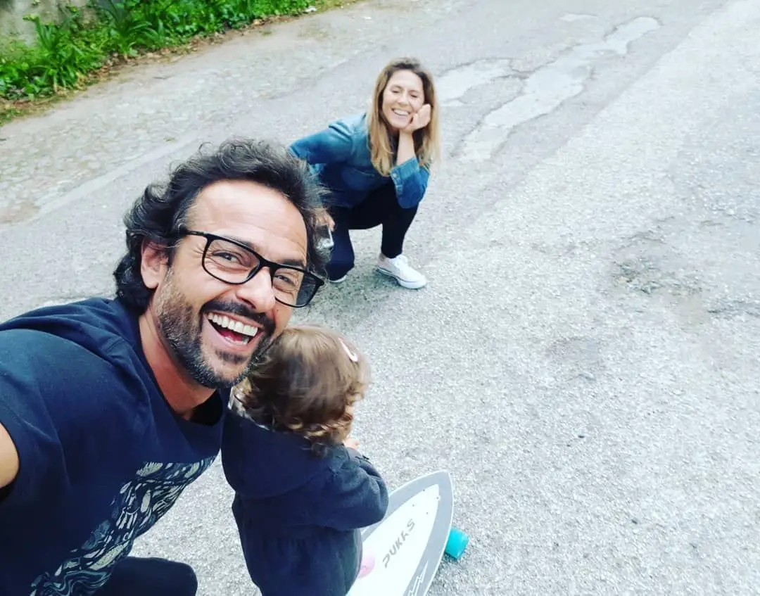 Gonçalo Diniz e Sofia Cerveira com a filha Vitória
