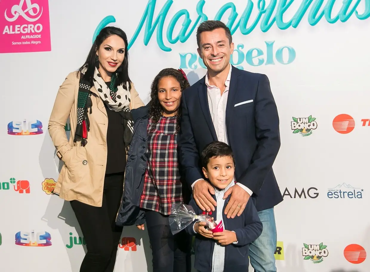 Luís Maia com a mulher, Susana, e os filhos, Lia e Afonso