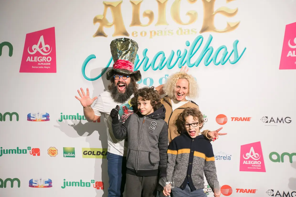 Quimbé e Ana Palma com os filhos, Vasco e Lucas