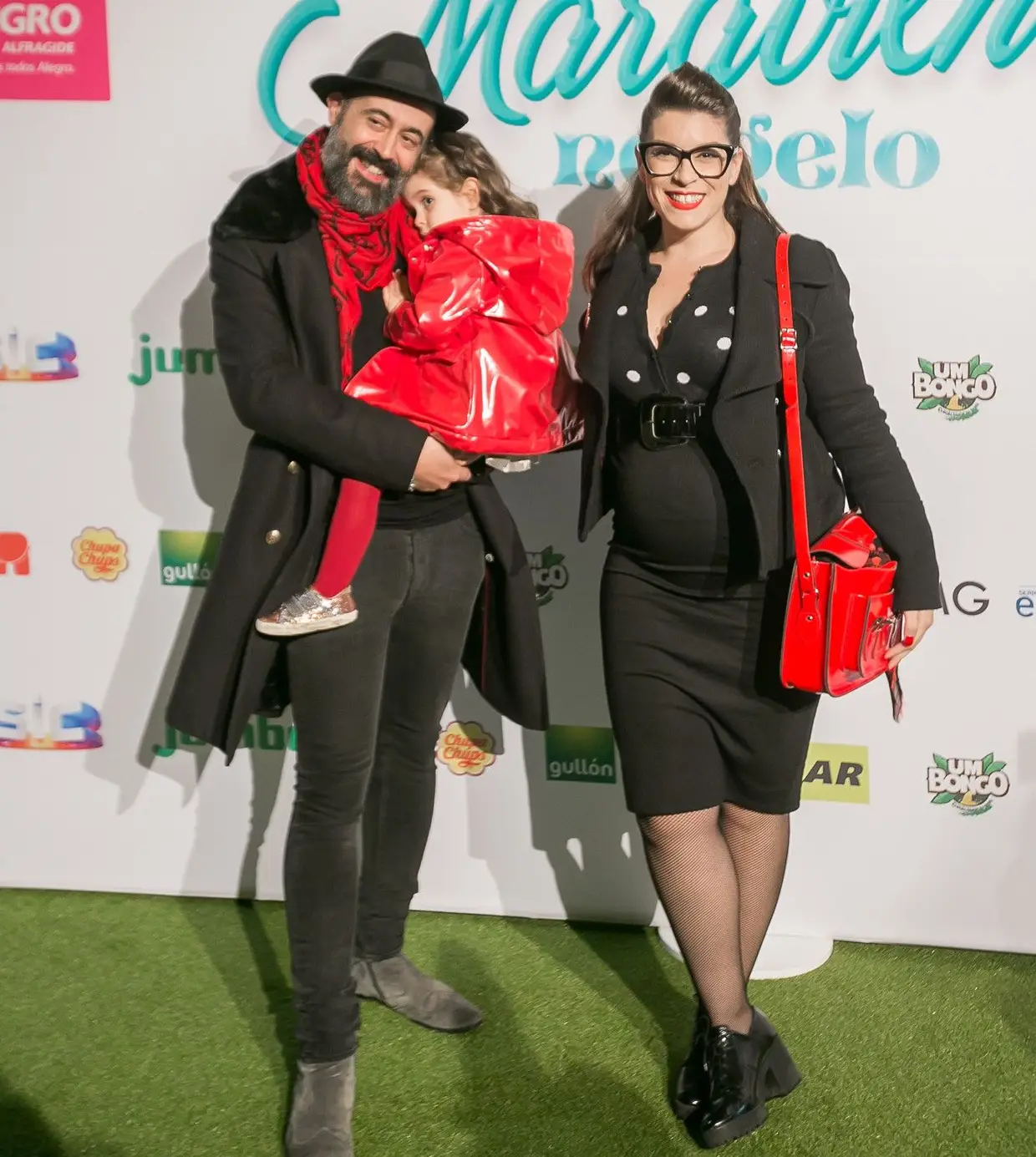 Jorge Trindade e Filipa Gomes com a filha, Julieta