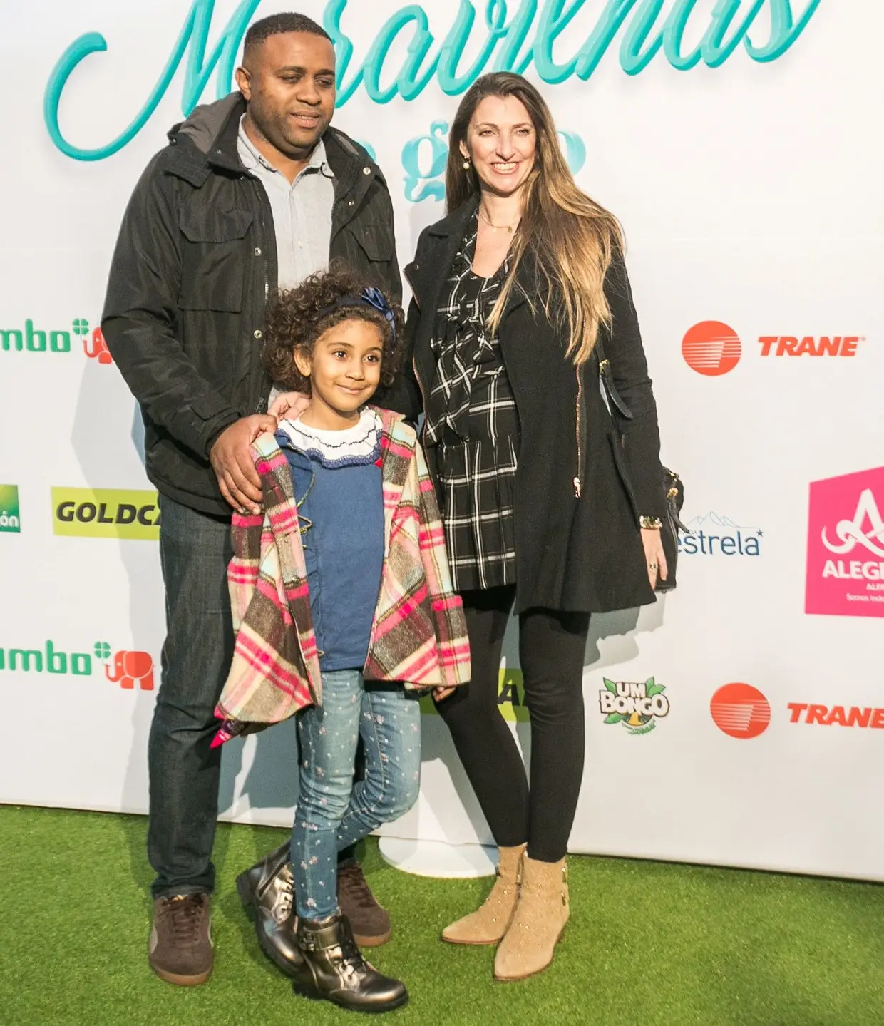 Jorge Andrade com a mulher, Ágata Bento, e a filha, Ágata