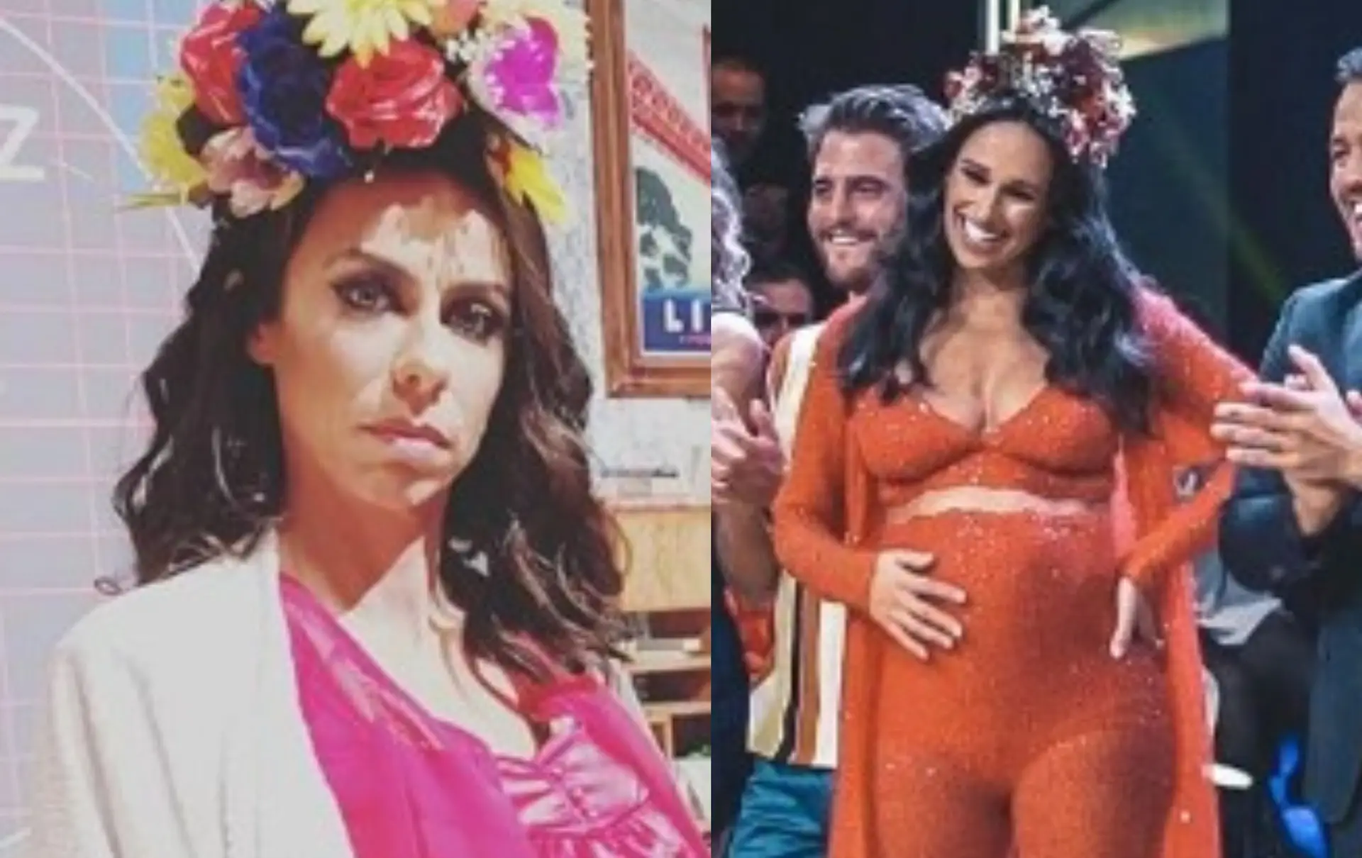 Filomena Cautela recria 'look' de Rita Pereira e nem a barriga de grávida faltou