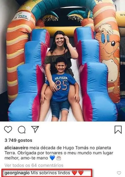 Georgina Rodriguez faz cada vez mais parte da família Aveiro