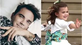 Imperdível: Filha de Robbie Williams canta acompanhada pelo pai e dá 'show' de rap