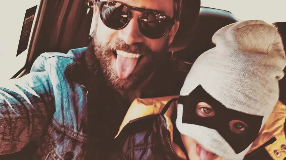 Diogo Amaral com o filho, Mateus