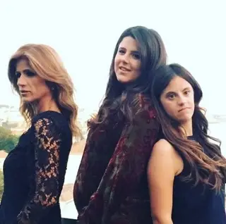 Biba Pitta e as filhas Maria e Madalena