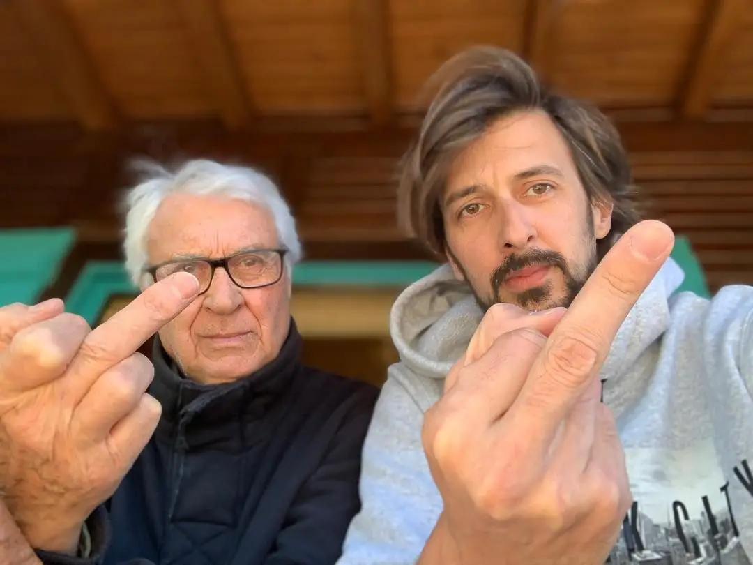 Bruno Nogueira com o pai