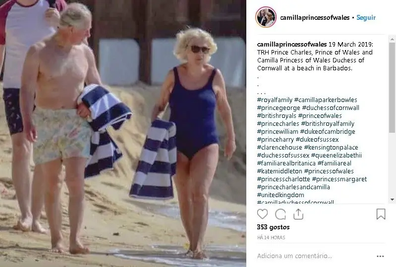 Indiferentes a rumores de crise no casamento, príncipe Carlos e Camilla são ‘apanhados’ na praia