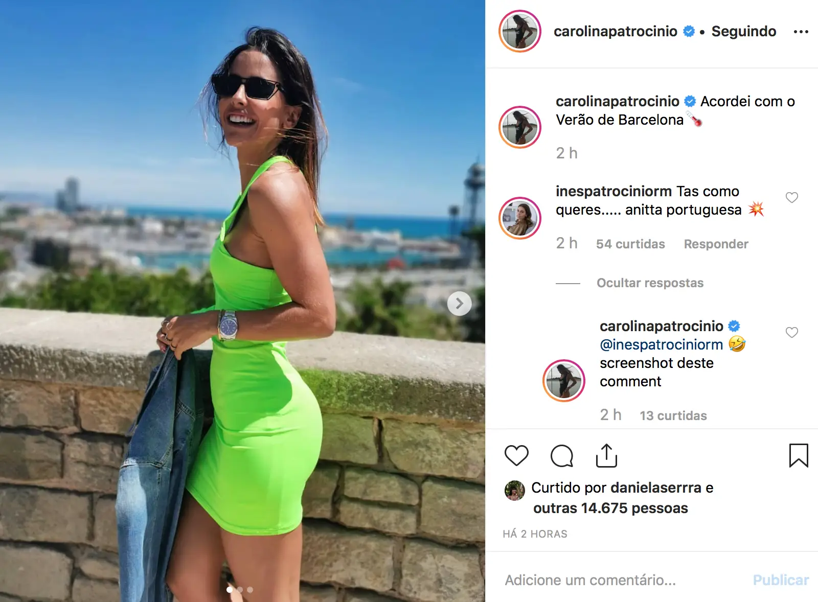 Inês Patrocínio elogia a irmã Carolina: "Anitta portuguesa"