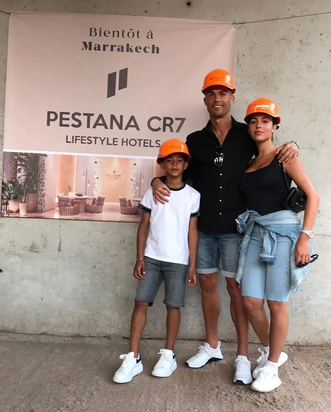 Cristiano Ronaldo, Georgina Rodríguez e Cristiano Júnior
