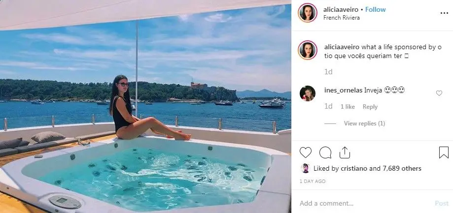 Depois de duras críticas, sobrinha de Cristiano Ronaldo responde à letra nas redes sociais