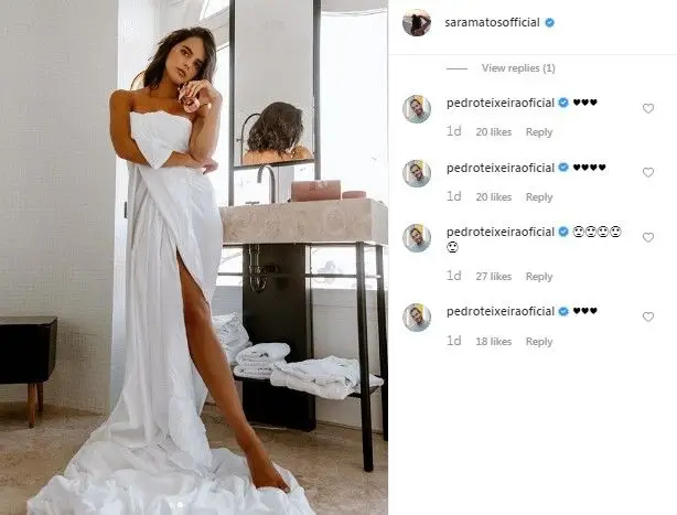 Sara Matos mostra-se ousada nas redes sociais e Pedro Teixeira não resiste a comentar