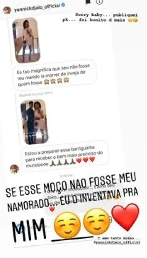 Yannick Djaló vai ser novamente pai? Fotografia e troca de mensagens com a namorada levantam suspeitas