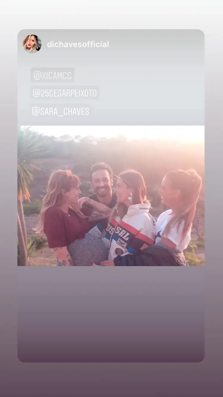 Sara e Diana Chaves e César Peixoto