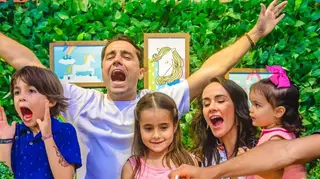 Francisca Pereira mostra passeio com toda a família