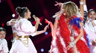 Jennifer Lopez deu um espetáculo arrasador no Super Bowl mas a grande surpresa da noite foi a sua filha