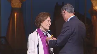 Carmen Dolores homenageada por Marcelo Rebelo de Sousa em julho de 2018
