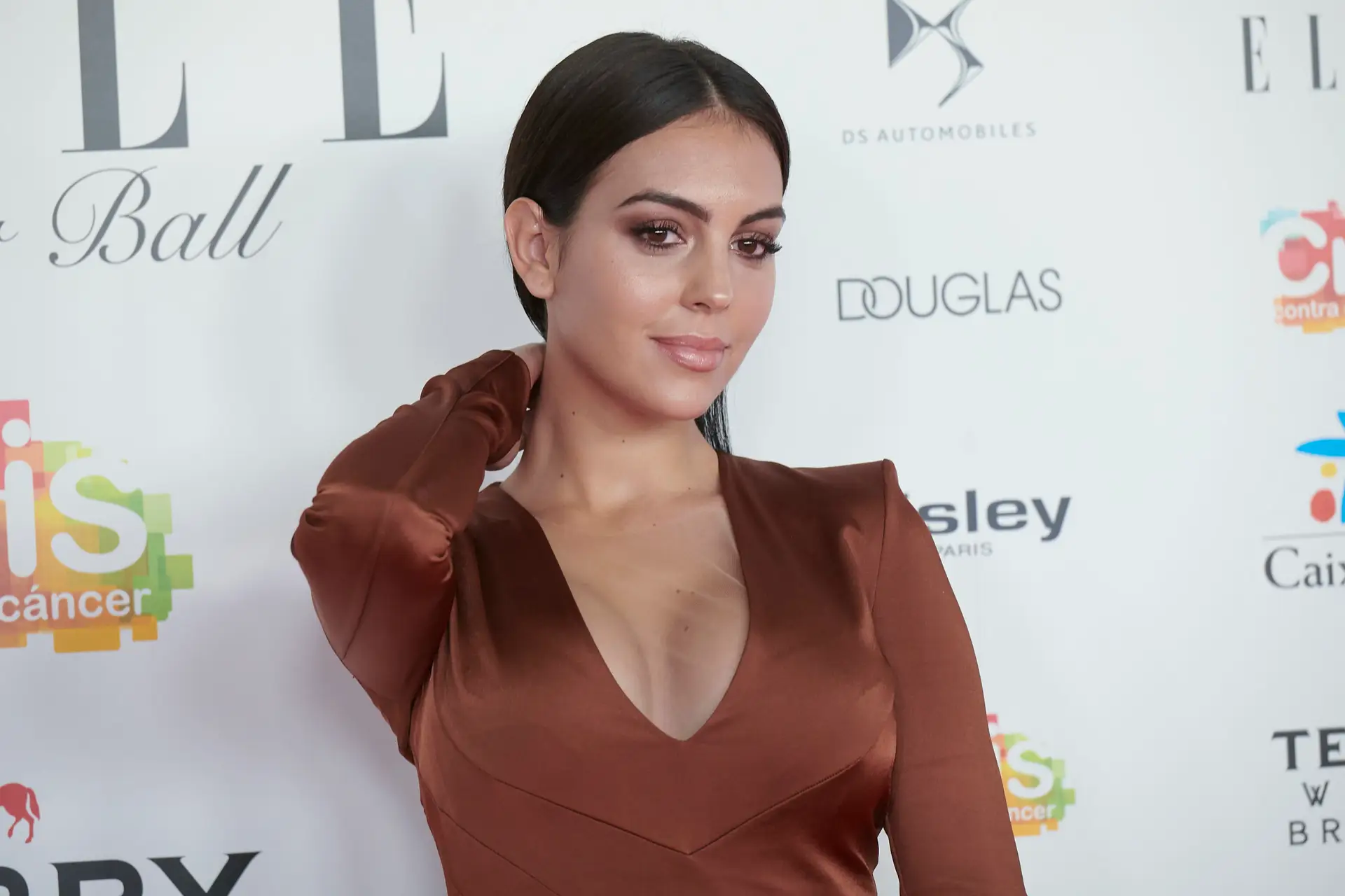 Georgina Rodriguez attends the ‘ELLE Cancer Charity Ball’ photocall at Intercontinental Hotel in Madrid, Spain on May 30, 2019 (Photo by Gabriel Maseda/NurPhoto via Getty Images)