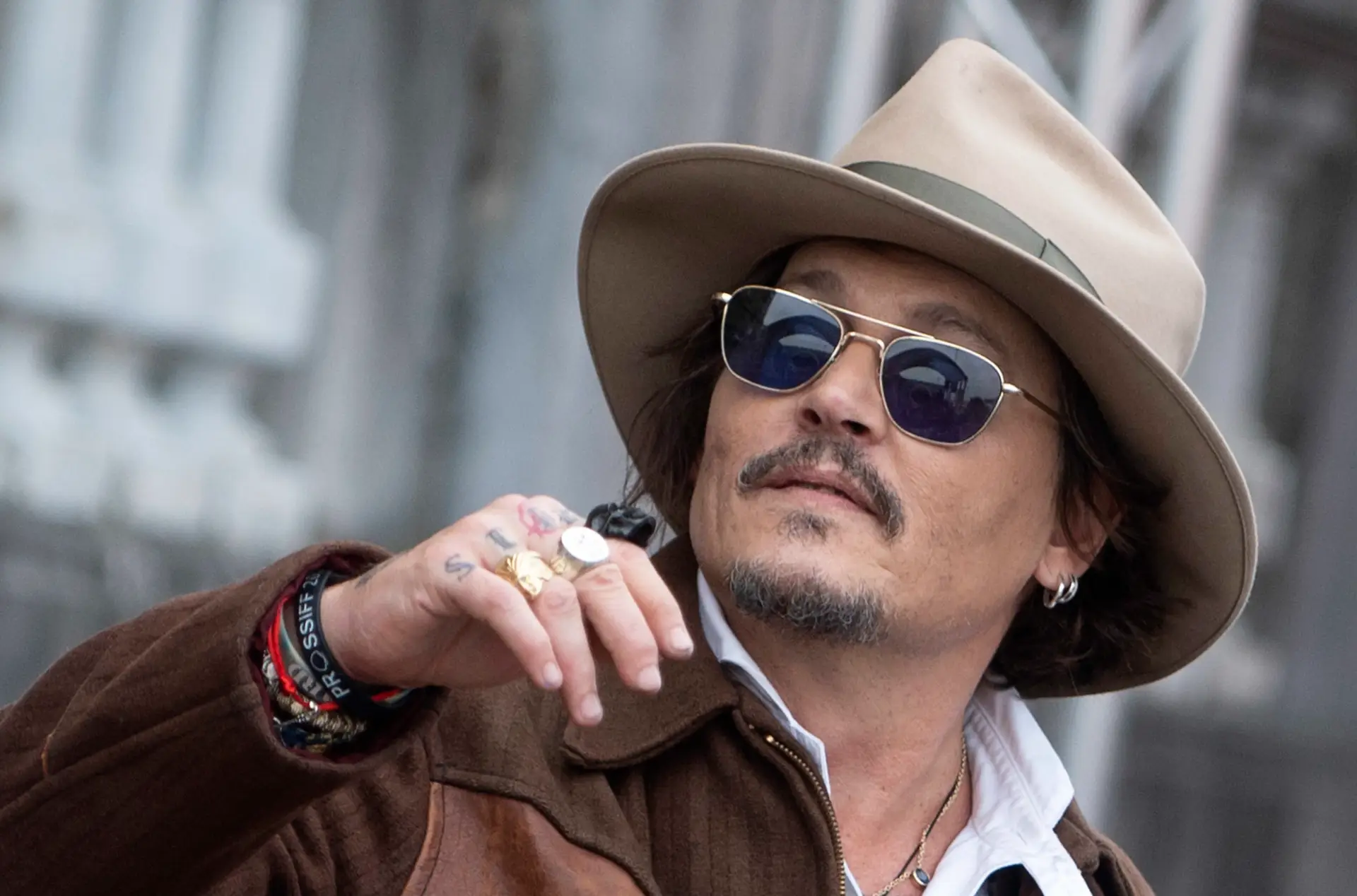 SAN SEBASTIAN BASQUE COUNTRY, SPAIN – SEPTEMBER 23: Actor Johnny Depp as he leaves the Maria Cristina Hotel on September 23, 2021, in San Sebastian, Basque Country, Spain. The American actor received this Wednesday the Donostia Award at the 69th edition of the San Sebastian International Film Festival 2021 for being considered ”one of the most talented and versatile actors of contemporary cinematography”. The interpreter receives the award a year after his visit to the Zinelmadia where he presented ‘Drinking with Shane MacGowan’, a film with which he won the Special Jury Prize. (Photo By Alberto Ortega/Europa Press via Getty Images)
