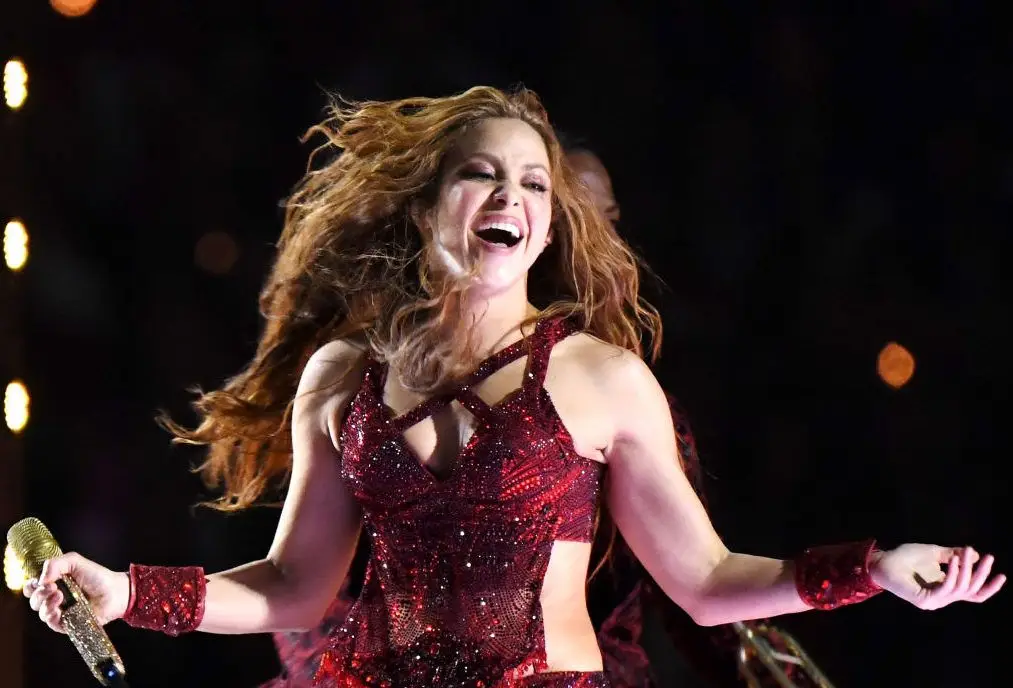MIAMI, FLORIDA – FEBRUARY 02: Shakira performs onstage during the Pepsi Super Bowl LIV Halftime Show at Hard Rock Stadium on February 02, 2020 in Miami, Florida. (Photo by Jeff Kravitz/FilmMagic)