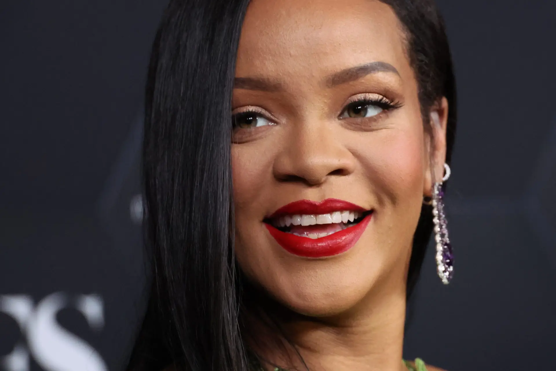 LOS ANGELES, CALIFORNIA – FEBRUARY 11: Rihanna poses for a picture as she celebrates her beauty brands fenty beauty and fenty skin at Goya Studios on February 11, 2022 in Los Angeles, California. (Photo by Mike Coppola/Getty Images)