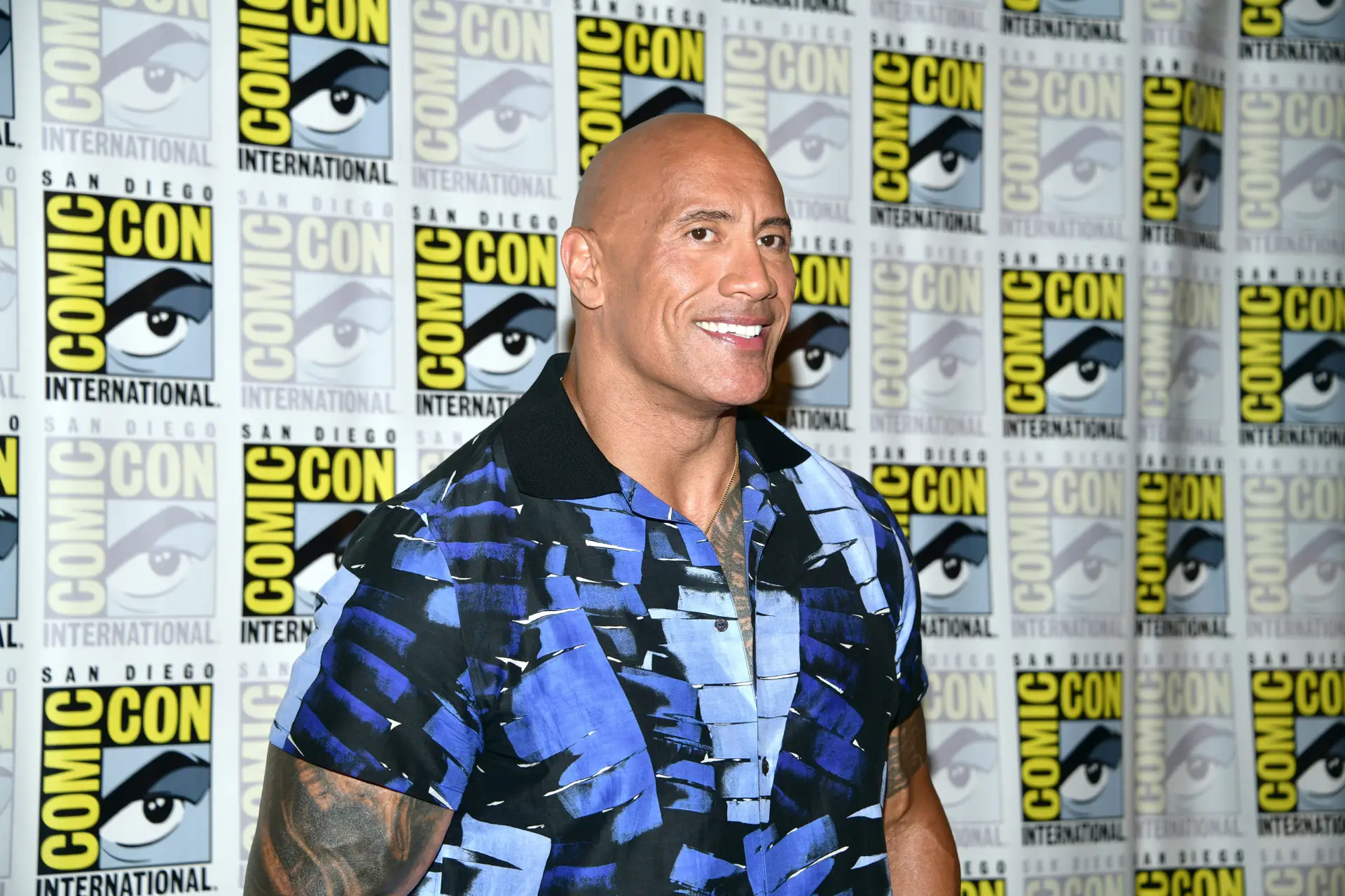 SAN DIEGO, CALIFORNIA – JULY 23: Dwayne Johnson attends the 2022 Comic-Con International: San Diego – Warner Bros. “Black Adam” press line at Hilton Bayfront on July 23, 2022 in San Diego, California. (Photo by Araya Doheny/WireImage)