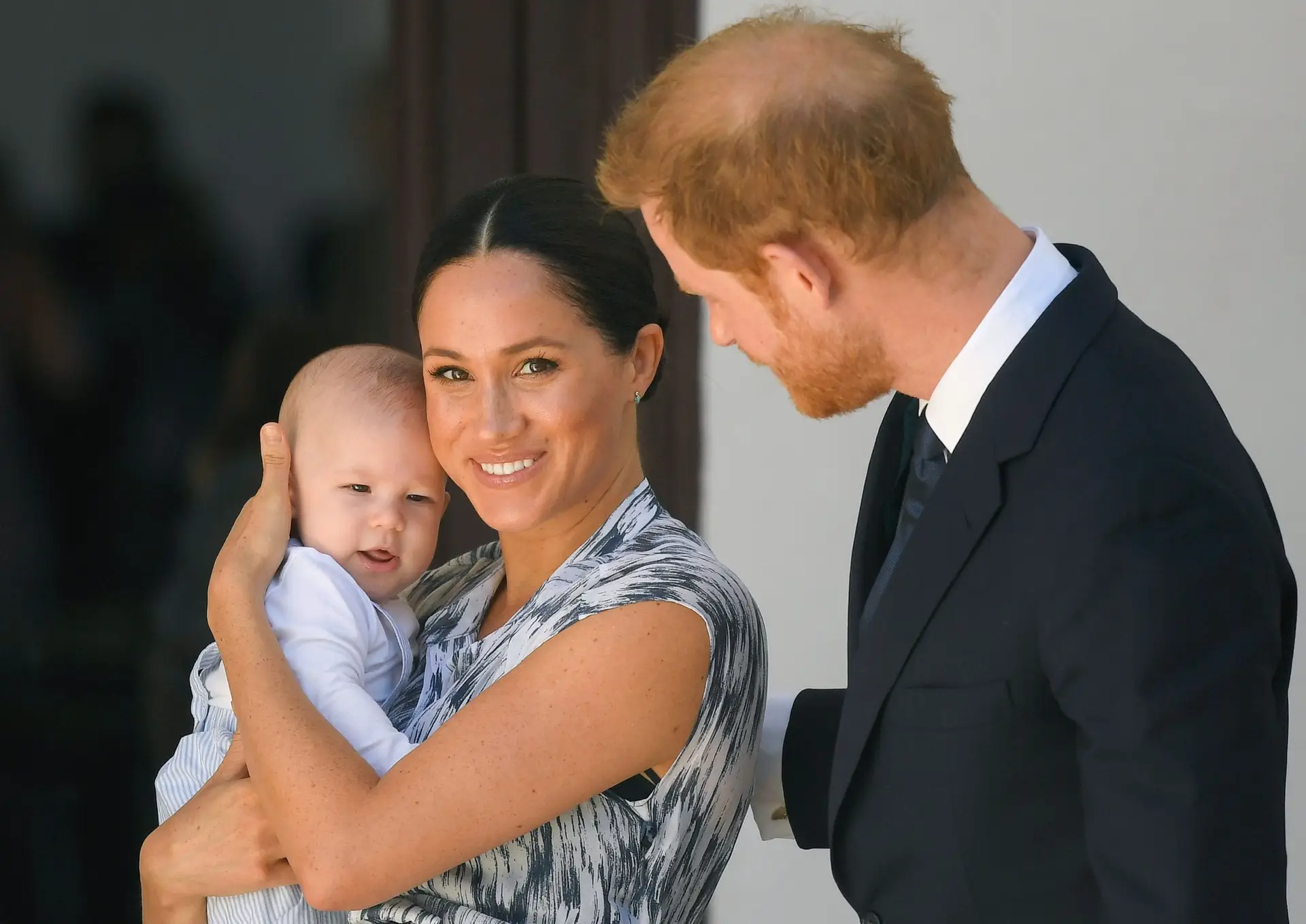 CAPE TOWN, SOUTH AFRICA – SEPTEMBER 25: Prince Harry, Duke of Sussex, Meghan, Duchess of Sussex and their baby son Archie Mountbatten-Windsor meet Archbishop Desmond Tutu and his daughter Thandeka Tutu-Gxashe at the Desmond & Leah Tutu Legacy Foundation during their royal tour of South Africa on September 25, 2019 in Cape Town, South Africa. (Photo by Pool/Samir Hussein/WireImage)