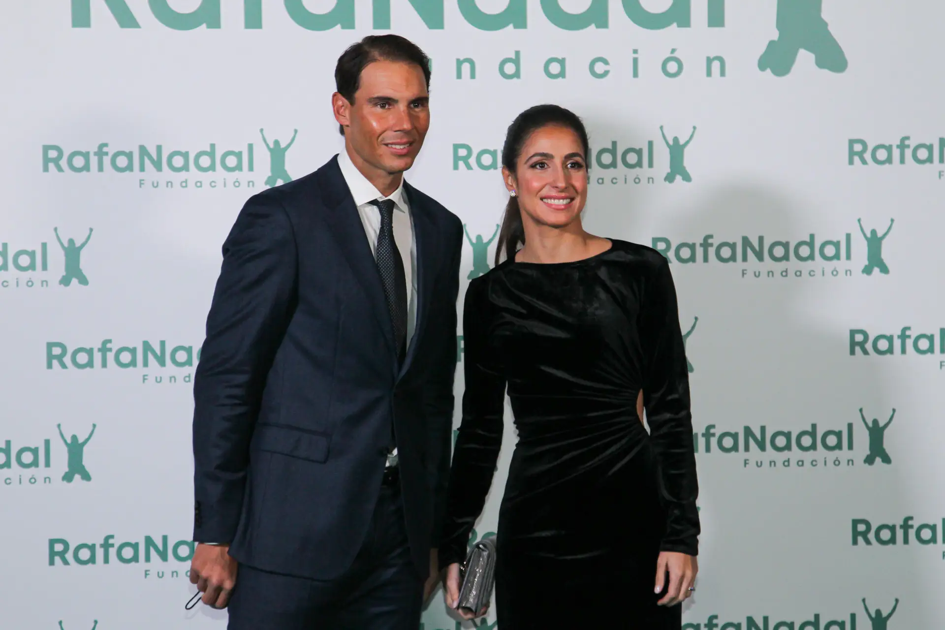 MADRID, SPAIN – NOVEMBER 18: Rafael Nadal, founder of Rafa Nadal Foundation and Xisca Perello, General Director of Rafa Nadal Foundation pose for photo during the 10th Anniversary of Rafa Nadal Foundation dinner at Italian Consulate on November 18, in Madrid, Spain. (Photo By Irina R.Hipolito/Europa Press via Getty Images)