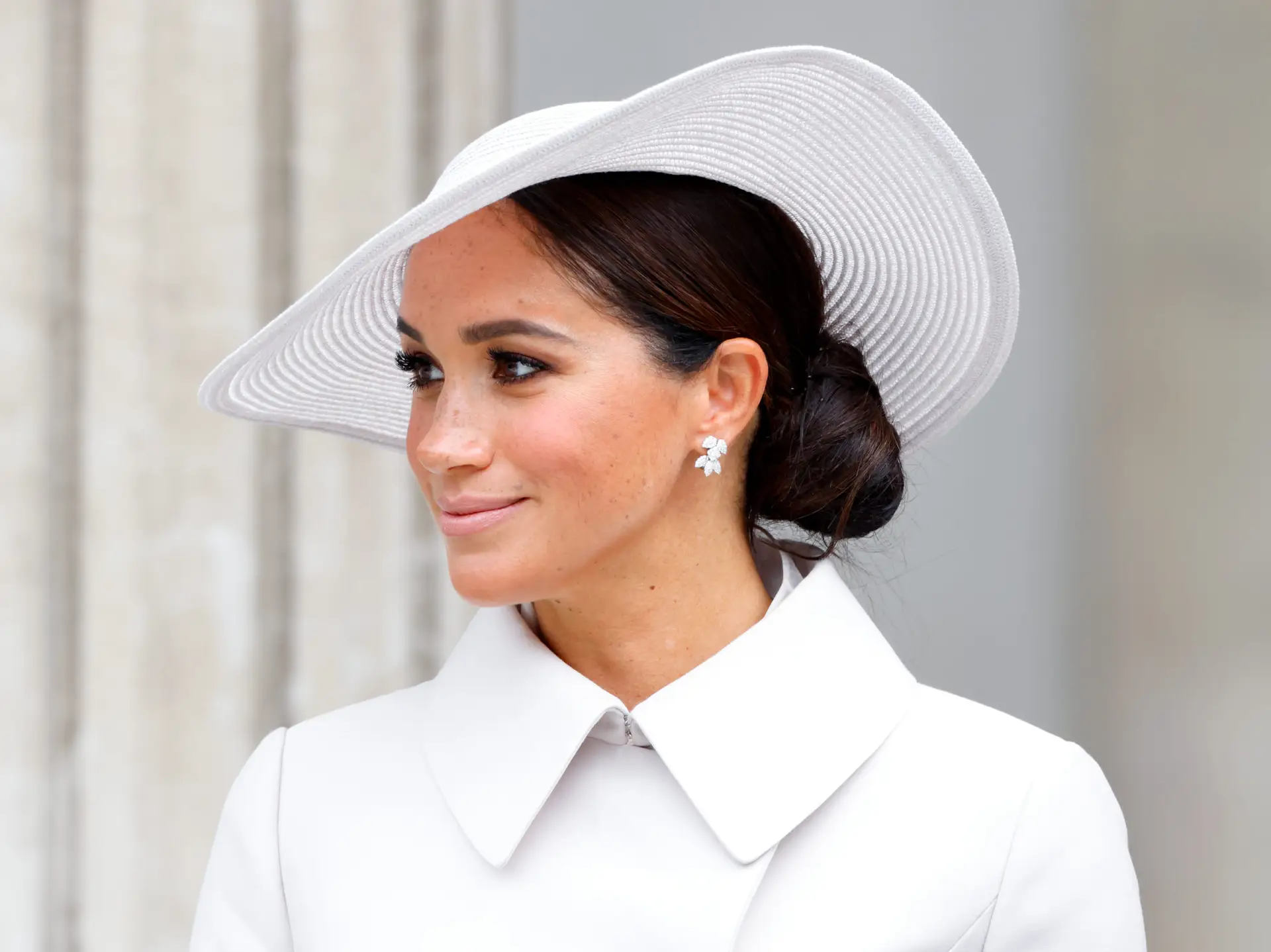 LONDON, UNITED KINGDOM – JUNE 03: (EMBARGOED FOR PUBLICATION IN UK NEWSPAPERS UNTIL 24 HOURS AFTER CREATE DATE AND TIME) Meghan, Duchess of Sussex attends a National Service of Thanksgiving to celebrate the Platinum Jubilee of Queen Elizabeth II at St Paul’s Cathedral on June 3, 2022 in London, England. The Platinum Jubilee of Elizabeth II is being celebrated from June 2 to June 5, 2022, in the UK and Commonwealth to mark the 70th anniversary of the accession of Queen Elizabeth II on 6 February 1952. (Photo by Max Mumby/Indigo/Getty Images)