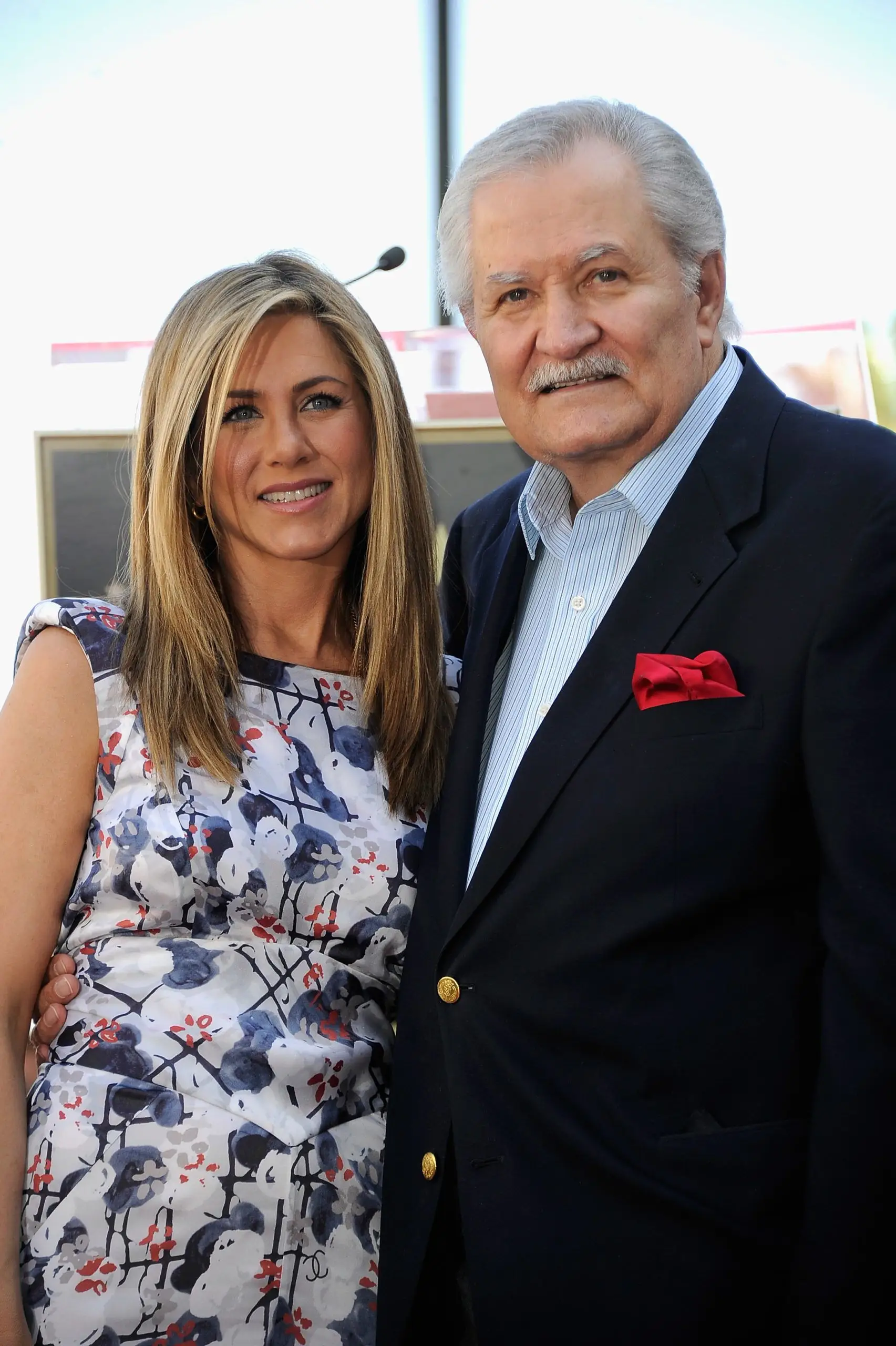 HOLLYWOOD, CA – FEBRUARY 22: Actress Jennifer Aniston who was honored with a star the the Hollywood Walk Of Fame with her father John Aniston on February 22, 2012 in Hollywood, California. (Photo by Frazer Harrison/Getty Images)