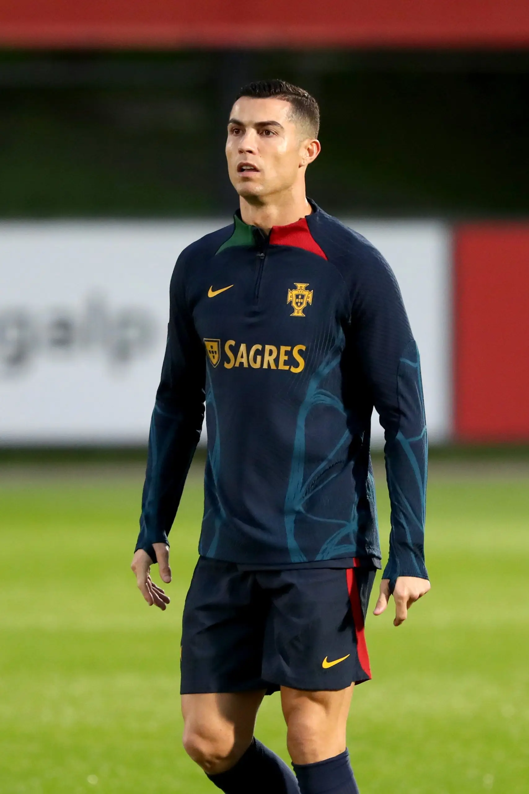 Portugal’s forward Cristiano Ronaldo attends a training session at Cidade do Futebol training camp in Oeiras, Portugal, on November 14, 2022, ahead of the Qatar 2022 World Cup football tournament. (Photo by Pedro Fiúza/NurPhoto via Getty Images)