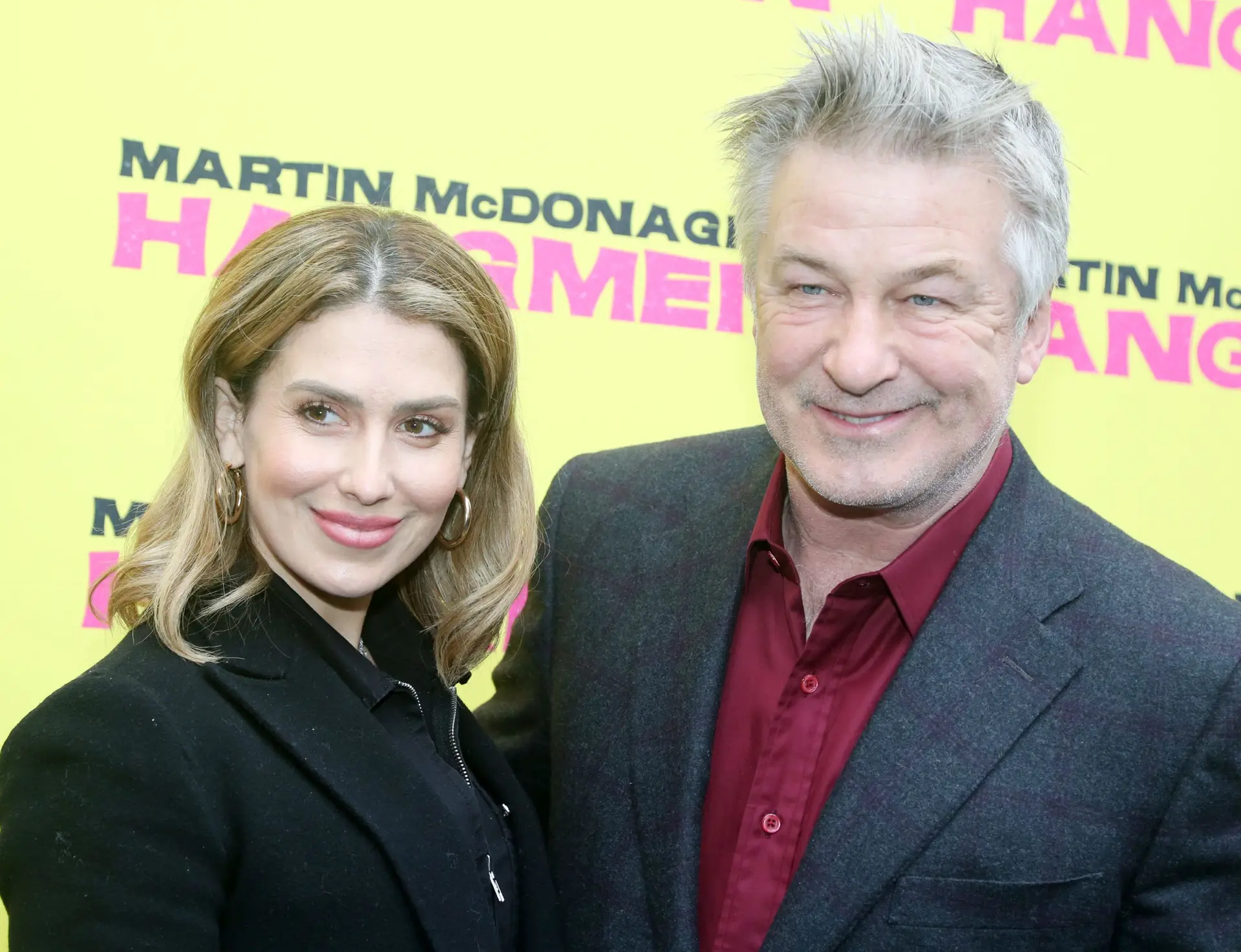 NEW YORK, NEW YORK – APRIL 21: Hilaria Baldwin and Alec Baldwin pose at the opening night of the new play “Hangmen” on Broadway at The Golden Theatre on April 21, 2022 in New York City. (Photo by Bruce Glikas/WireImage)