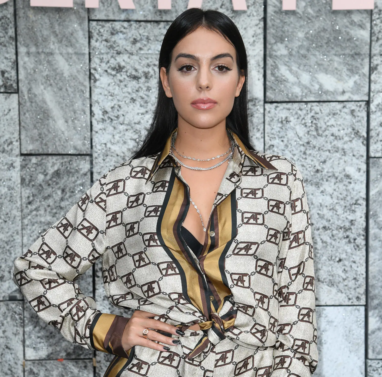 MILAN, ITALY – SEPTEMBER 18: Georgina Rodriguez attends the Alberta Ferretti fashion show during the Milan Fashion Week Spring/Summer 2020 on September 18, 2019 in Milan, Italy. (Photo by Daniele Venturelli/Daniele Venturelli/WireImage )